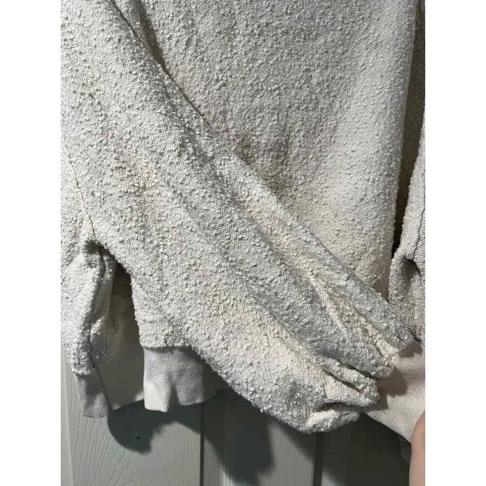 Free People Women Found My Friend Pullover Sweater Cream Petite Small A000390